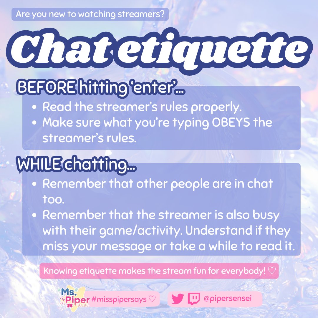 Chat Etiquette
