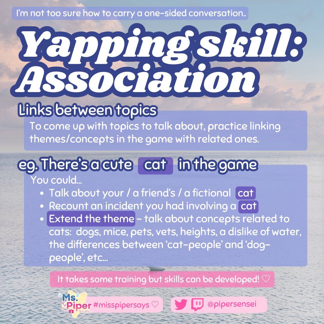 Yapping Skill: Association